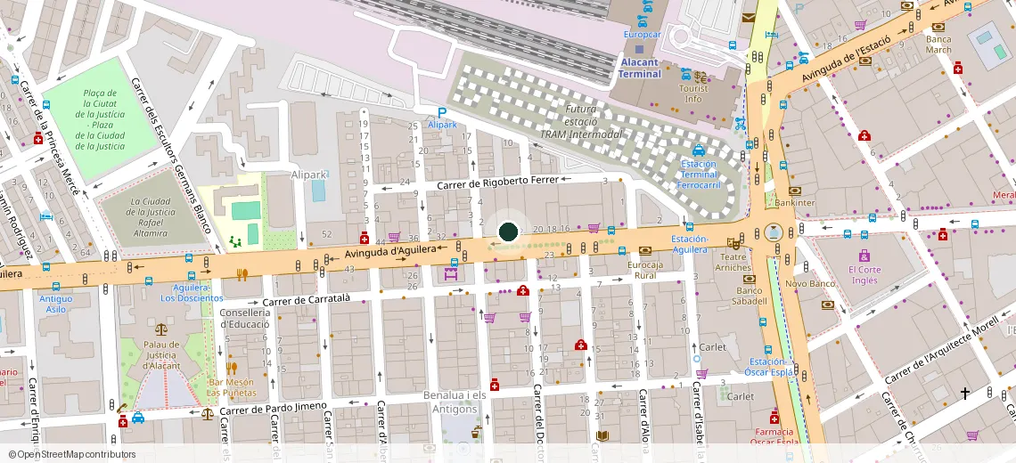 Mapa de la zona de Av. de Aguilera 24, Alicante