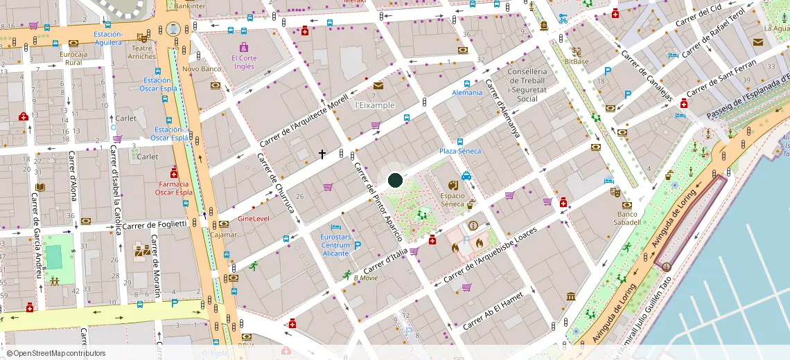 Mapa de la zona de C/ Pintor Lorenzo Casanova 18, Alicante