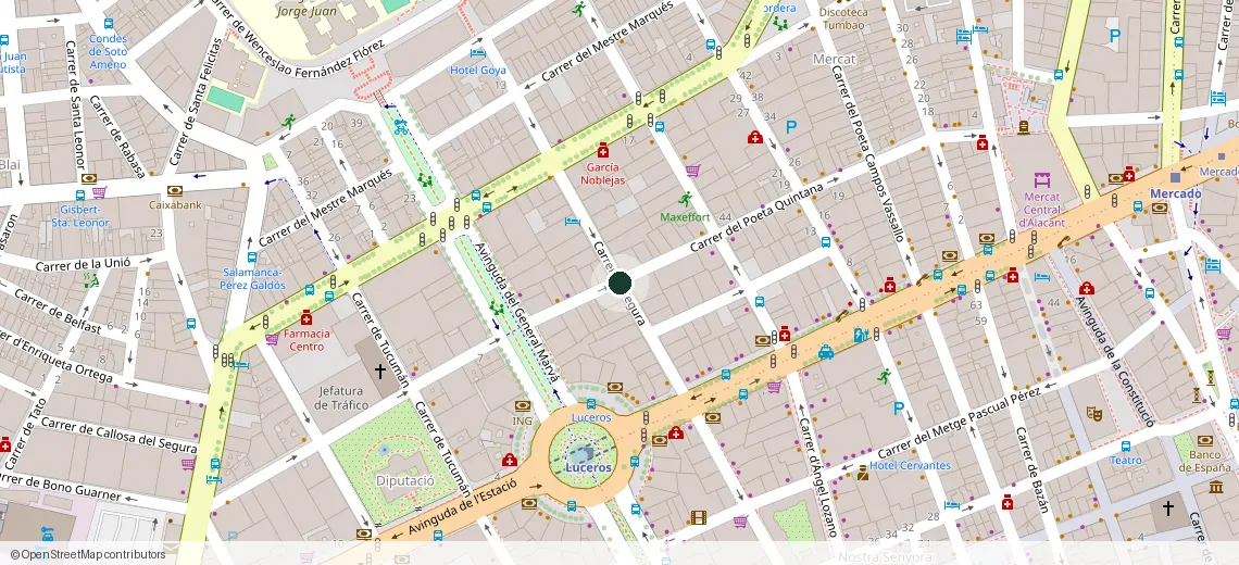 Mapa de la zona de C/ Segura 15, planta 1, Alicante