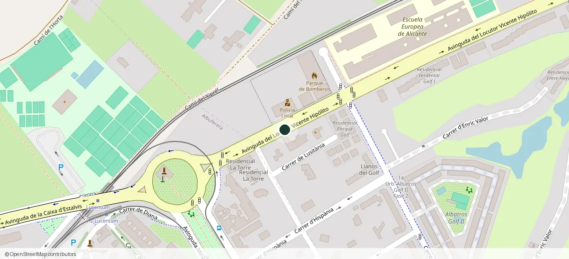 Mapa de la zona de Av. de Locutor Vicente Hipólito 22, Alicante